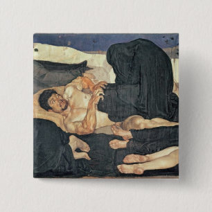 Night, 1890 (oil on canvas) 2 inch square button
