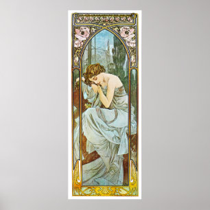 Night, Alphonse Mucha Poster
