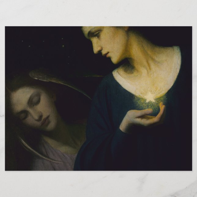 "Night and Her Daughter Sleep" Scrapbook Paper (Front)