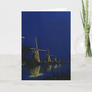 Night at Kinderdijk Card