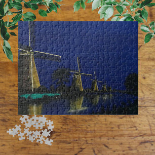 Night at Kinderdijk Jigsaw Puzzle