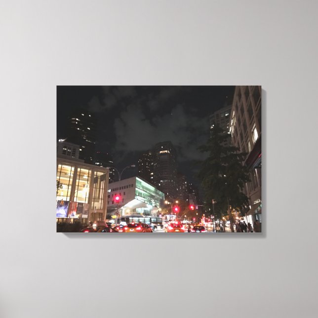 Night at Lincoln Centre NYC New York Photography Canvas Print (Front)