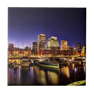 Night At Puerto Madero Tile