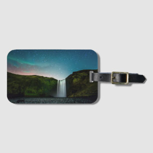 Night at Skógafoss Luggage Tag