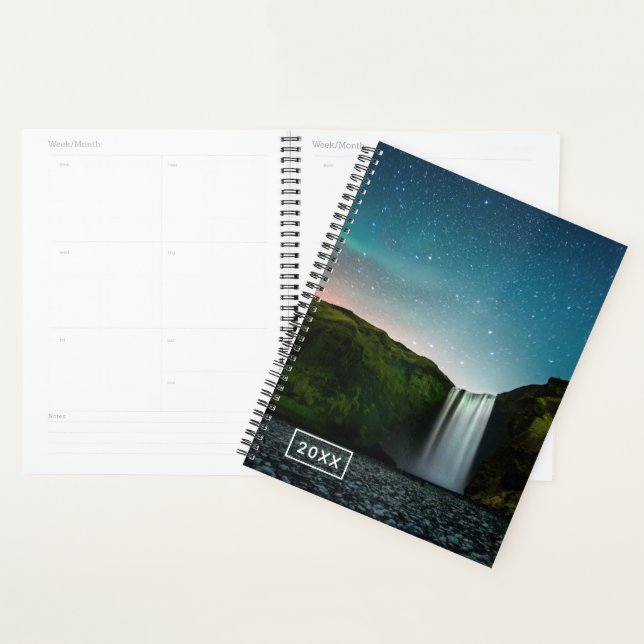 Night at Skógafoss Planner (Display)