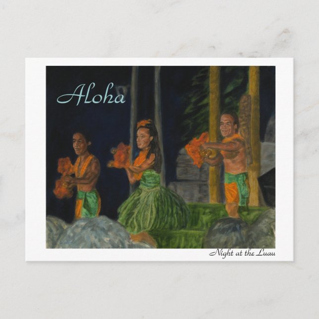Night at the Luau Postcard (Front)