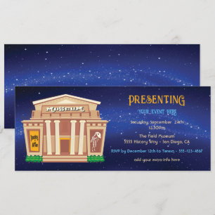 Night at the Museum Ticket Party Event Invitation
