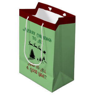 Night Before Christmas Santa Holiday Medium Gift Bag
