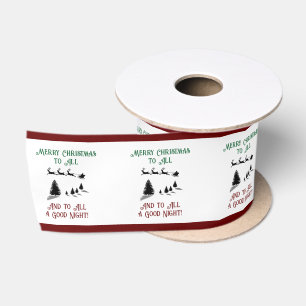 Night Before Christmas Santa Holiday Satin Ribbon