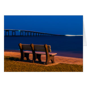 Night Bench Invitation To Sit Greeting Card