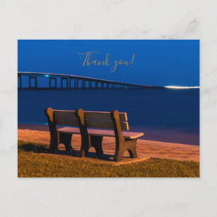 Night Bench Invitation To Sit Thank you Postcard