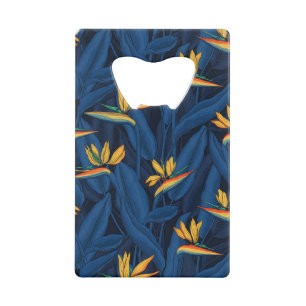 Night bird of paradise garden 2 credit card bottle opener