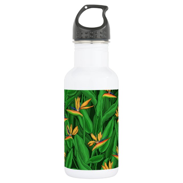 Night bird of paradise garden 532 ml water bottle (Front)