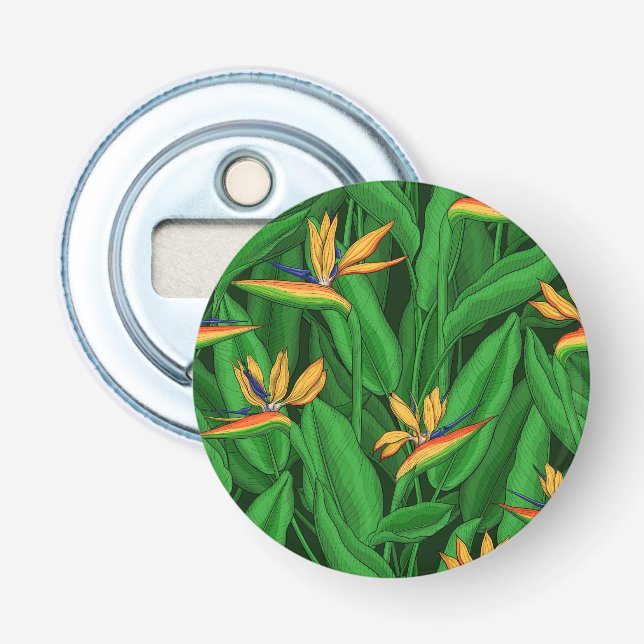 Night bird of paradise garden bottle opener (Front)