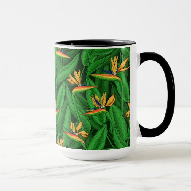Night bird of paradise garden mug (Right)