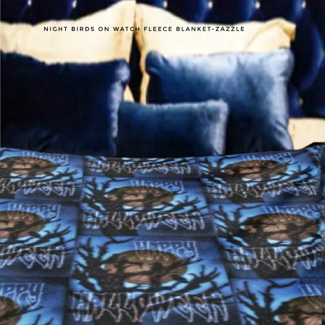 Night Birds On Watch Fleece Blanket (Creator Uploaded)