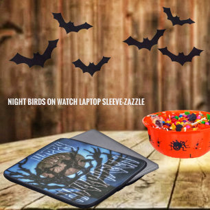 Night Birds On Watch Laptop Sleeve