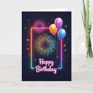 Night Birthday Glow Card