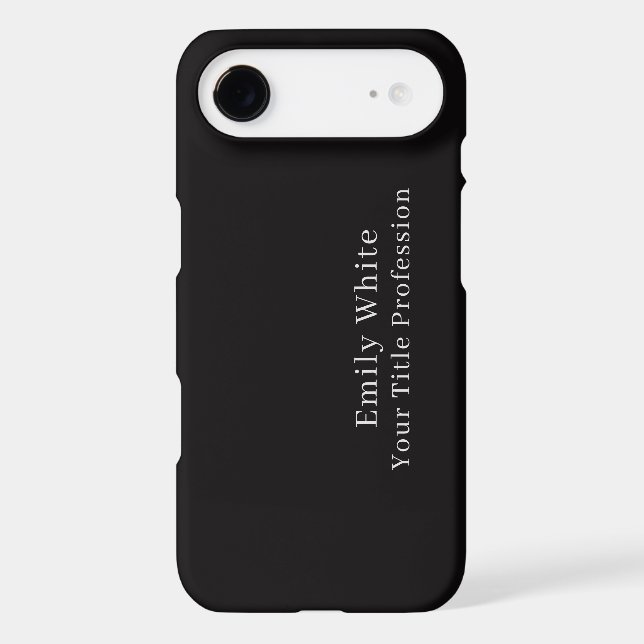 Night Black Plain Elegant Professional Modern (Back)