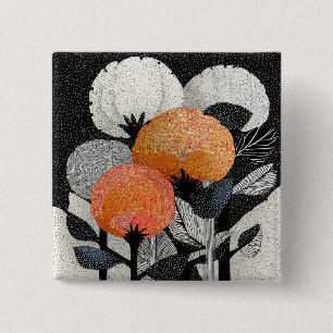 Night Bloom on the Red Planet #2 2 Inch Square Button
