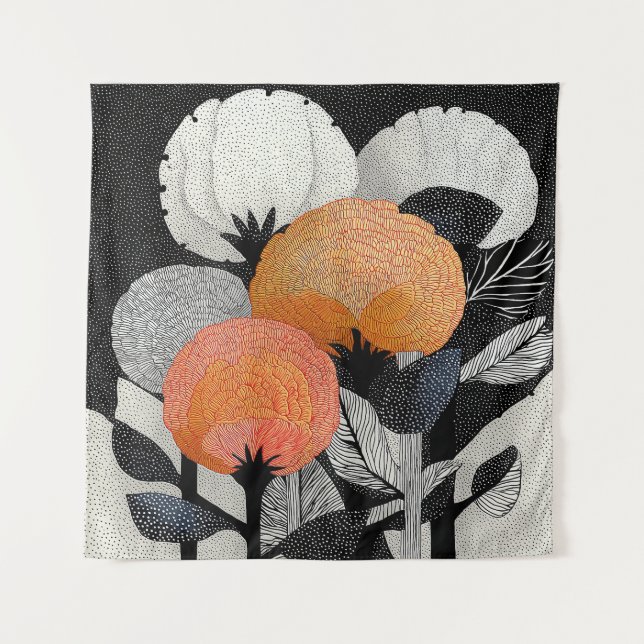 Night Bloom on the Red Planet #2 Tapestry (Front)