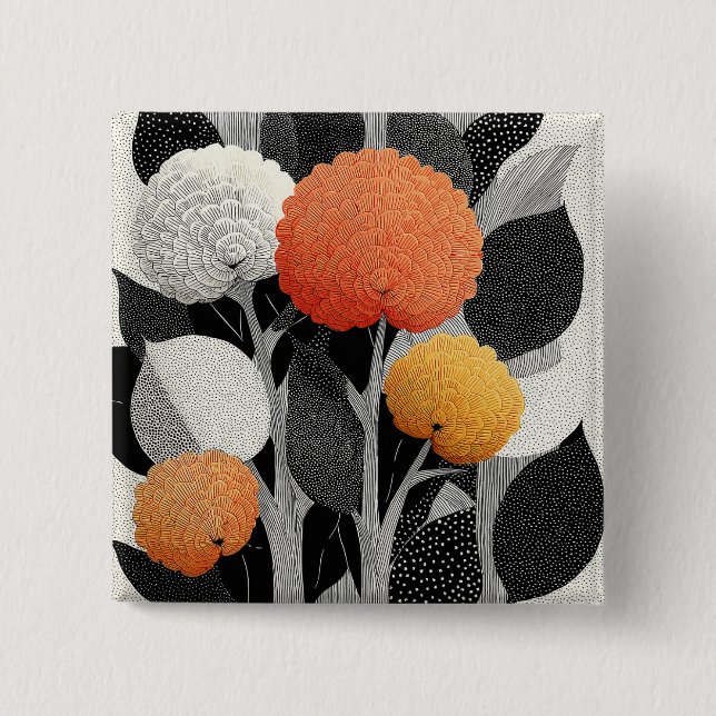 Night Bloom on the Red Planet #5 2 Inch Square Button (Front)