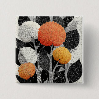 Night Bloom on the Red Planet #5 2 Inch Square Button