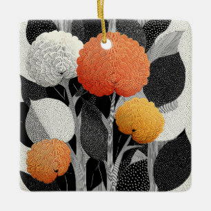 Night Bloom on the Red Planet #5 Ceramic Ornament