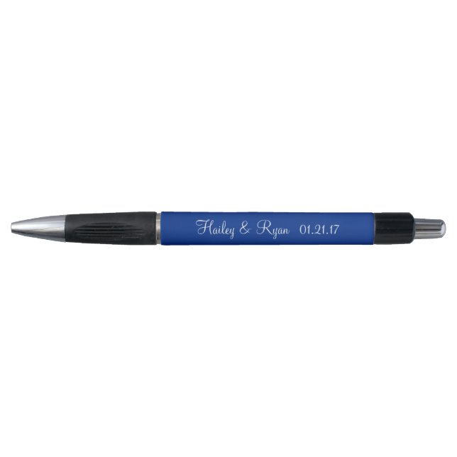 Night Blue Personalized Wedding Favours Pen (Front)