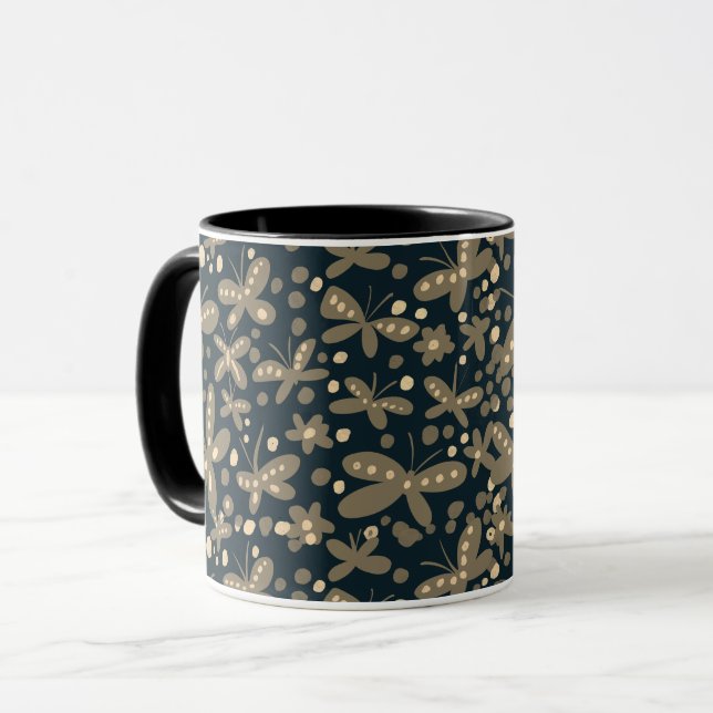 Night butterflies mug (Front Left)