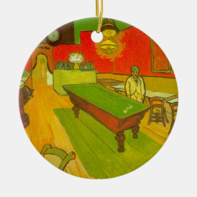 Night Cafe by Vincent van Gogh Ceramic Ornament (Front)