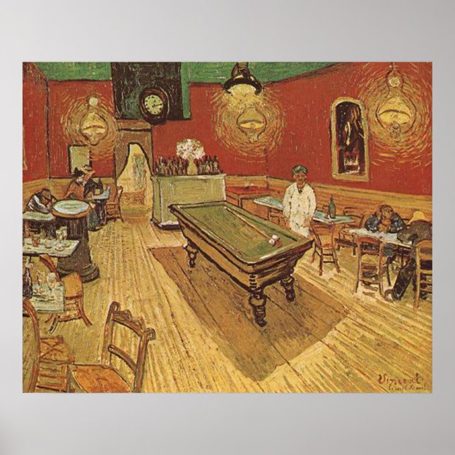 Night Cafe by Vincent van Gogh Poster (Front)