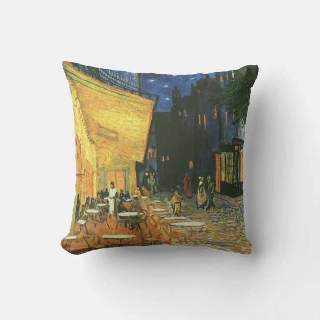 Night Cafe Painting by van Gogh Pillow (Front)