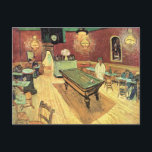 Night Cafe, Place Lamartine by Vincent van Gogh Postcard<br><div class="desc">The Night Cafe in the Place Lamartine in Arles by Vincent van Gogh is a vintage fine art post impressionism architectural painting featuring an interior view of a restaurant and bar with people and a pool table. About the artist: Vincent Willem van Gogh was a Post Impressionist painter whose work...</div>