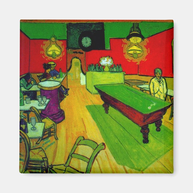Night Cafe Place Lamartine Van Gogh Fine Art Magnet (Front)