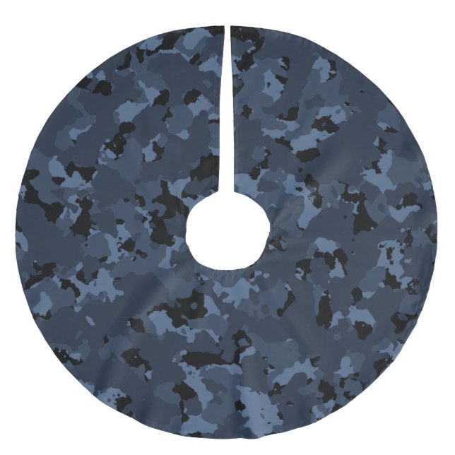 Night Camo Brushed Polyester Tree Skirt (Front)