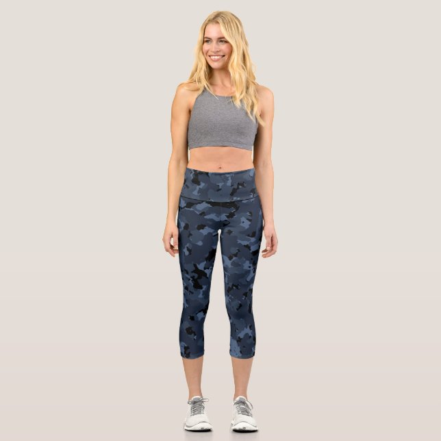 Night Camo Capri Leggings (Front)