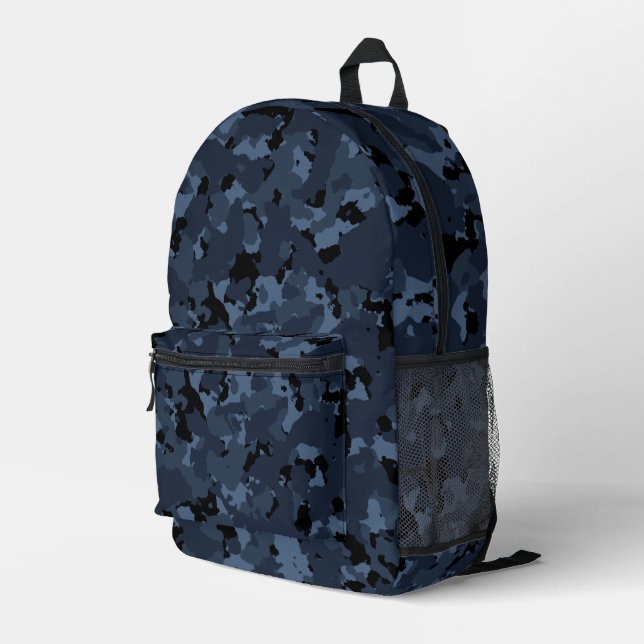 Night Camo Printed Backpack (Back Corner Right)