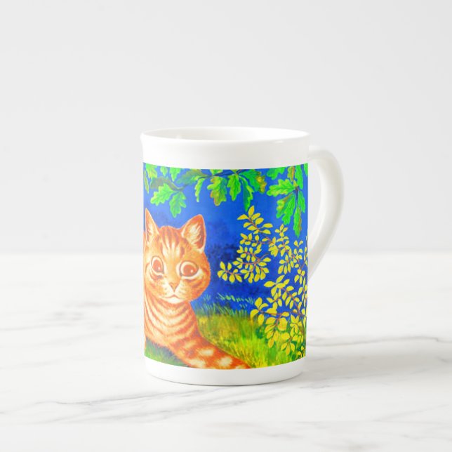 Night Cat Bone China Mug (Front Right)