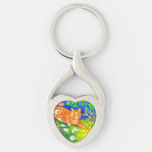 Night Cat Keychain
