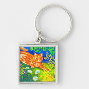 Night Cat Keychain