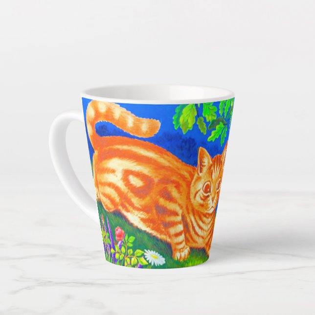 Night Cat Latte Mug (Left Angle)