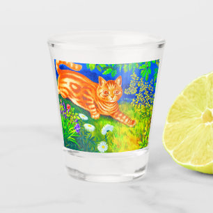 Night Cat Shot Glass
