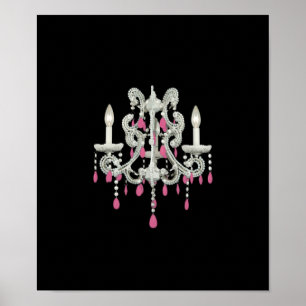 Night Chandelier ~ 13.08X11 Poster