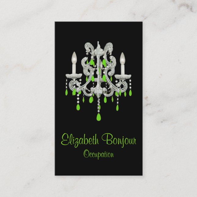 Night Chandelier ~ Business Card (Front)