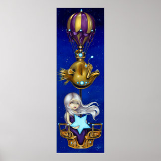 Night Chariot ART PRINT steampunk fairy fantasy