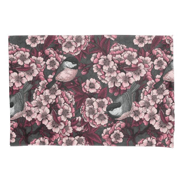 Night cherry garden pillowcase (Front)