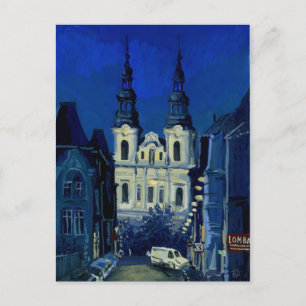 Night church postcard
