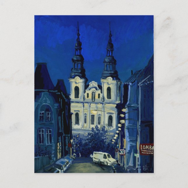 Night church postcard (Front)