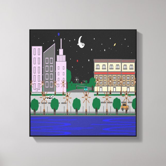 Night City Canvas Print (Front)